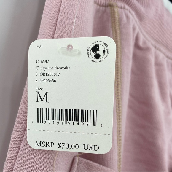 Free People NWT Cozy All Day Harem Leggings Joggers Drawstring Pink Medium New - Picture 6 of 10